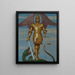 September Heiliger Michael als Anbeter der Seele - Hans Thoma — gerahmtes Bild an der Wand