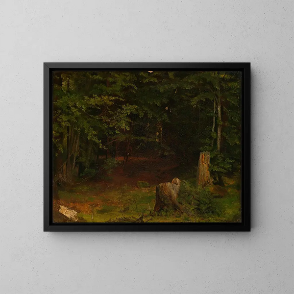 Interno della foresta - Hans Thoma — quadro incorniciato alla parete