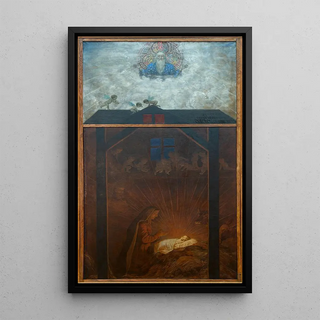 Hans Thoma - Weihnachtstriptychon Anbetung des Kindes.webp