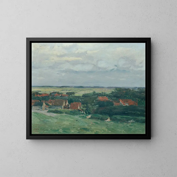 Hollandisches Landschaftsgemälde - Hans Tichy — gerahmtes Bild an der Wand