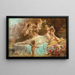 Giovane donna sdraiata con putti - Hans Zatzka — quadro incorniciato alla parete