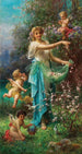 Une allégorie du printemps avec Cupidon - Hans Zatzka — vista dell’opera