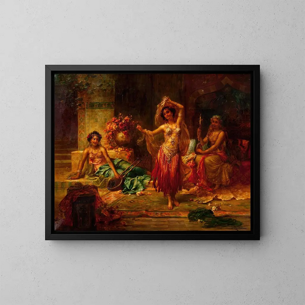 Divertissements de harem - Hans Zatzka — gerahmtes Bild an der Wand