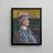 The striped blouse Portrait of Irène Battiscombe, the artist's sister - Harold Gilman — framed artwork on a wall