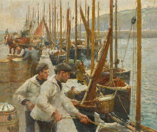 Harold Harvey - Fishing Boats Newlyn.webp