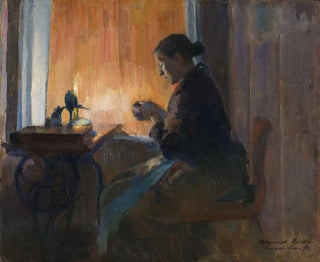 Harriet Backer - By Lamp Light.webp