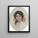 bruno con un fiocco rosa - Harrison Fisher — quadro incorniciato alla parete