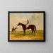 M. John Gully und Andover, Sieger des Derby 1854 - Harry Hall — gerahmtes Bild an der Wand