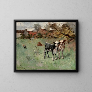 Harry Ives Thompson - Two Cows in a Pasture.webp
