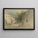 Ansicht einer Dorfsstraße - Heinrich Adolf Valentin Hoffmann — gerahmtes Bild an der Wand