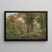 Klarer Wald mit Rehen - Heinrich Böhmer — gerahmtes Bild an der Wand