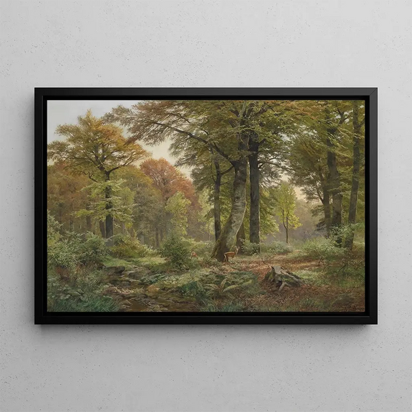 Heinrich Bhmer - Waldlichtung mit Rehwild.webp