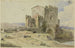 Ponte Nomentano near Rome - Heinrich Bürkel — artwork view