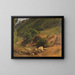 Steiler Hang mit Bachbett - Heinrich Dreber — gerahmtes Bild an der Wand