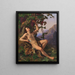 eines jungen Fauns, der Trauben pflückt - Heinrich Eddelien — gerahmtes Bild an der Wand