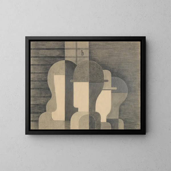 Gruppe - Heinrich Hoerle — gerahmtes Bild an der Wand