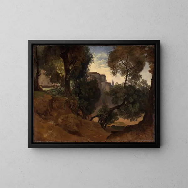 Nel parco della villa Chigi ad Ariccia vicino a Roma - Heinrich Ludwig — quadro incorniciato alla parete