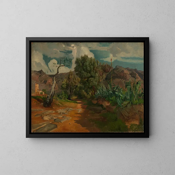 Landschaft bei Palermo - Heinrich Ludwig — gerahmtes Bild an der Wand