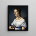 Ritratto di una ragazza - Heinrich Maria von Hess — quadro incorniciato alla parete
