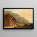 Vista della passeggiata di Meiringen alla cascata del Reichenbach - Heinrich Meichelt — quadro incorniciato alla parete