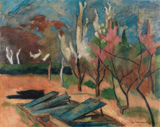 Heinrich Nauen - Garten mit Treibhausbeeten.webp