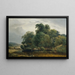 Paesaggio con gregge e pastorella - Heinrich Peyer — quadro incorniciato alla parete