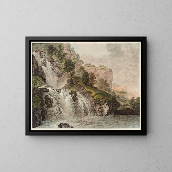 Dernière cascade du Reichenbach dans la vallée d'Oberhasli - Heinrich Rieter — gerahmtes Bild an der Wand