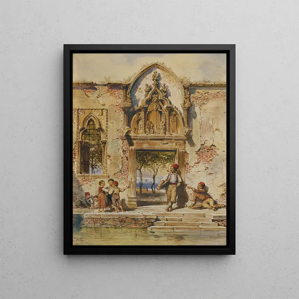 Heinrich Stohl - Genreszene in Venedig.webp