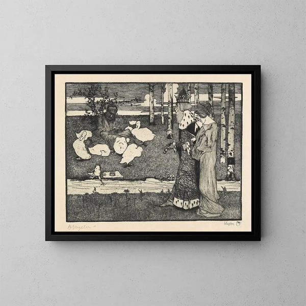 Der Froschkönig - Heinrich Vogeler — gerahmtes Bild an der Wand