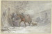 Chiuso in inverno, un cavallo viene condotto alla scuderia dal cocchiere - Heinrich Winter — vista dell’opera