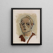 Autoritratto e volto I - Helene Schjerfbeck — quadro incorniciato alla parete