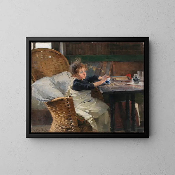 Le Convalescent - Helene Schjerfbeck — quadro incorniciato alla parete