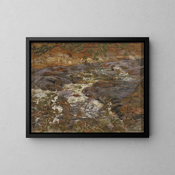 Ruisseau en cascade - Helmer Osslund — gerahmtes Bild an der Wand