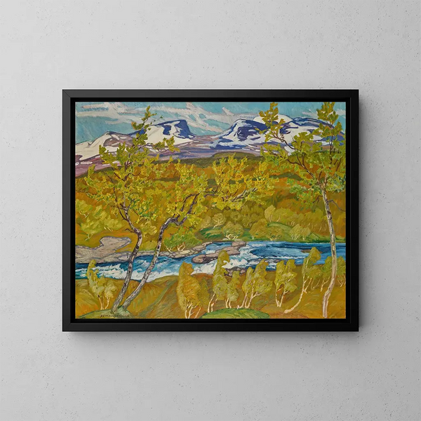 Die Tal der Lapporten in Lappland - Helmer Osslund — gerahmtes Bild an der Wand