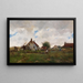 Landschaft mit Bauernhöfen - Helmuth Liesegang — gerahmtes Bild an der Wand