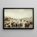 Winterlandschaft auf einem gefrorenen Kanal - Hendrick Avercamp — gerahmtes Bild an der Wand