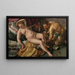 Jupiter and Antiope - Hendrick Goltzius — framed artwork on a wall
