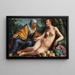 Vertumne and Pomone - Hendrick Goltzius — framed artwork on a wall