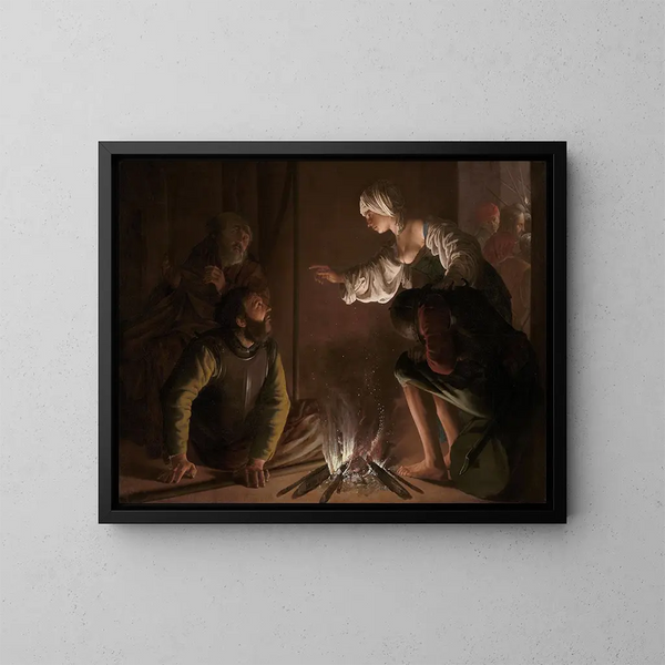Der Verrat des heiligen Petrus - Hendrick Ter Brugghen — gerahmtes Bild an der Wand