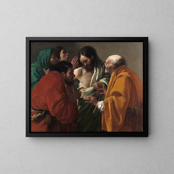 L'incrédulité de saint Thomas - Hendrick Ter Brugghen — gerahmtes Bild an der Wand