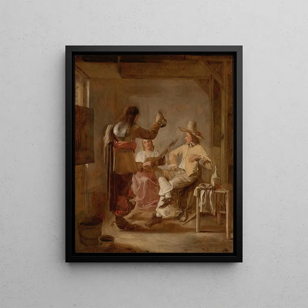Hendrick van der Burgh - Two Soldiers And A Girl With A Lute.webp