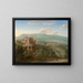 Incontro di un gentiluomo e di una merciaia a Tivoli - Hendrik Frans van Lint — quadro incorniciato alla parete