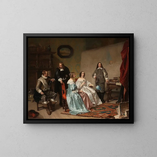 Hendrik Jacobus Scholten - The Princess of Orange Visiting the Workshop of Bartholomeus van der Helst.webp
