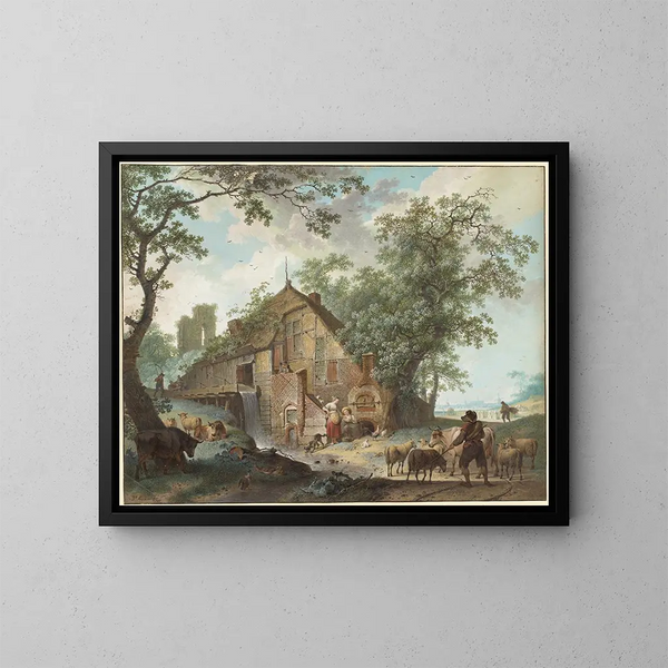 Una scena estiva - Hendrik Meyer — quadro incorniciato alla parete