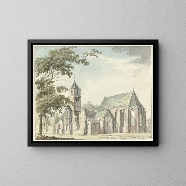 Kirche von Warmond - Hendrik Tavernier — gerahmtes Bild an der Wand