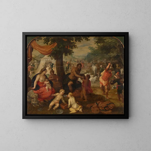 Die Israeliten in der Wüste - Hendrik van Balen — gerahmtes Bild an der Wand