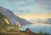 Blick auf den Genfersee mit Figuren in einem Weinberg im Vordergrund, das Château de Chillon im Hintergrund - Hendrikus Johannes Knip — Ansicht des Kunstwerks