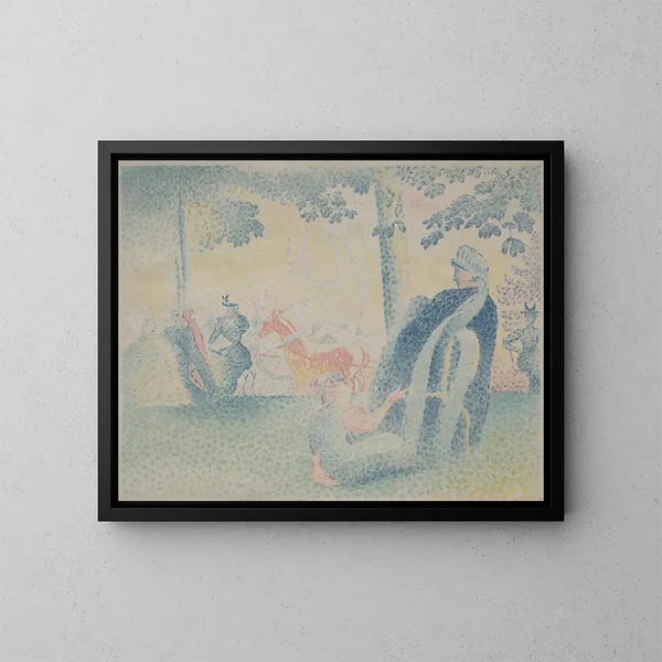 Im Park - Henri-Edmond Cross — gerahmtes Bild an der Wand
