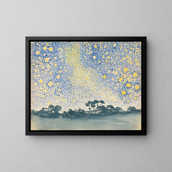 Paesaggio con stelle - Henri-Edmond Cross — quadro incorniciato alla parete