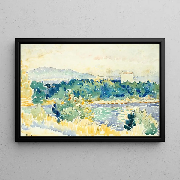 HenriEdmond Cross - Mediterranean Landscape with a White House.webp